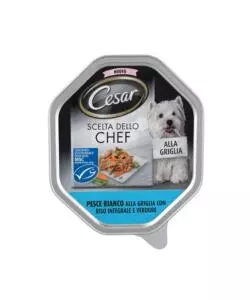 Cesar - umido per cani pesce e riso 150 gr